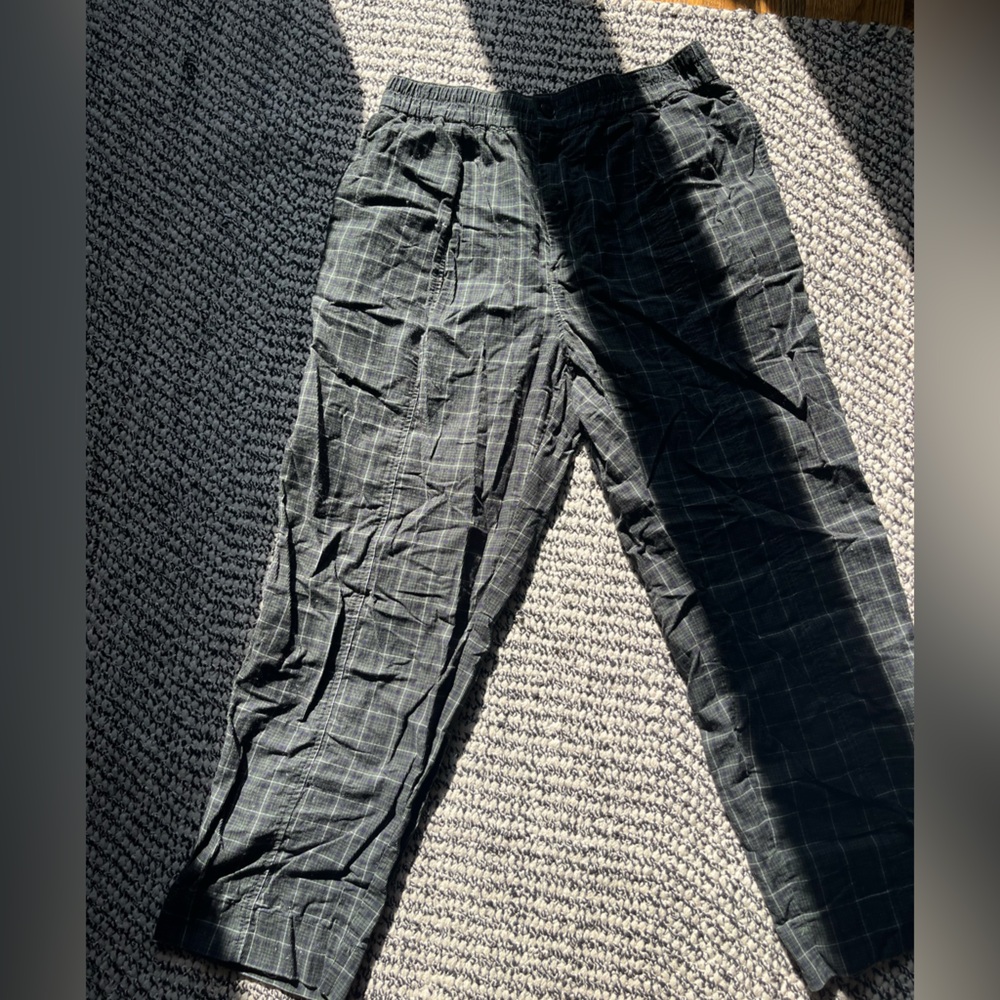 Madewell Dark Green Plaid Pants